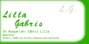 lilla gabris business card